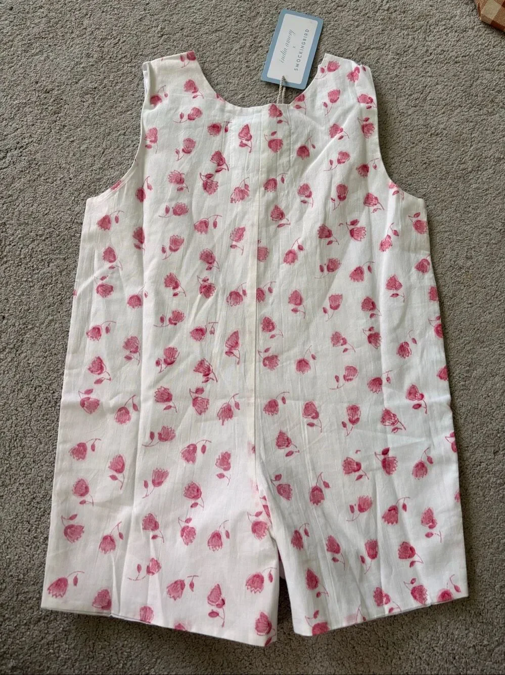 NWT India Amory Toddler Pink Floral Short Romper, Sz 24mon, $105 C9
